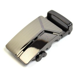 Luminio lbe88-1 Men's Belt, Genuine Leather, Business, Casual, Golf, No Holes, Auto Lock, Stepless Suit, Brand, D type/black