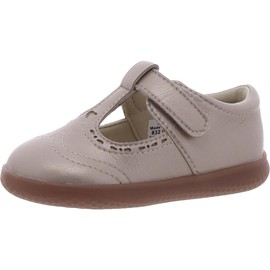 Livie & Luca Amica Champagne Mary Jane Shoes - T-Strap, Machine Washable, Vegan Lining, Non-Slip Sole, Comfortable & Durable for Toddlers & Kids, Ideal for School Uniforms & Parties - 11