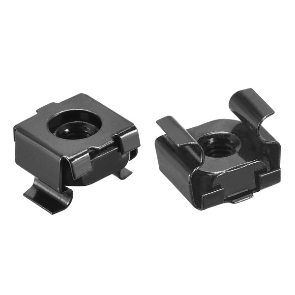 sourcing map Snap-in Cage Nuts, M4 x 0.7mm Carbon Steel