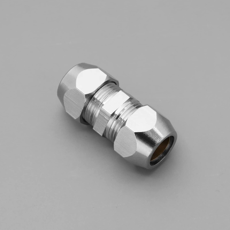 VGOL 2PCS 10mm Double Ferrule Pipe Fitting Straight Compression Fitting