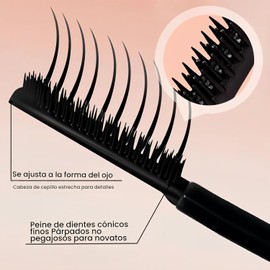 Máscara de Pestañas Alargadora Y Rizadora, Resistente Al Sudor, Voluminizadora Para Pestañas Espectaculares, Resistente A Las Manchas Para Piel Grasa, Maquillaje de Ojos Para Mujeres Ocupadas. (Negro+Marrón)