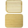 Pebbly nba055 Bread and Bamboo Toast Tongs Beige 26X20X2 cm