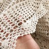 USTIDE Hand Crocheted Tablecloth Beige 100% Cotton Round Lace Tablecloths