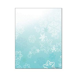 Snowflakes Holiday Stationery - Christmas Snowflak Letterhead - 8.5 x 11-60 Fun Letterhead Sheets (Snowflake)