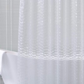 KnSam Shower Curtain 120 x 200 cm, Waterproof Shower Curtain Transparent for Bathroom, EVA Washable Bath Curtain, Anti-Mould, Antibacterial, Includes 12 Shower Curtain Rings