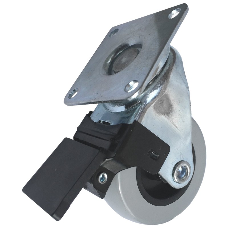 Fort Fasteners Single Wheel Castor Wheel, Plate Fix 50mm with