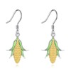 Corn Earrings Sterling Silver S925 Corn Shaped Dangle Earrings Dangling