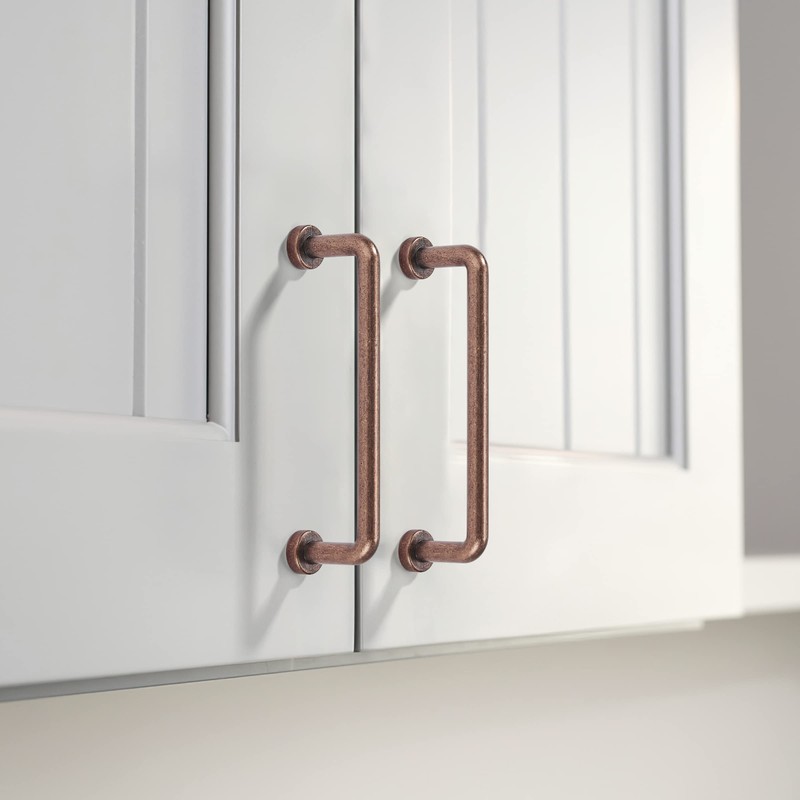 khtumeware 10 Pack 5 inch Hole Center Antique Copper Cabinet