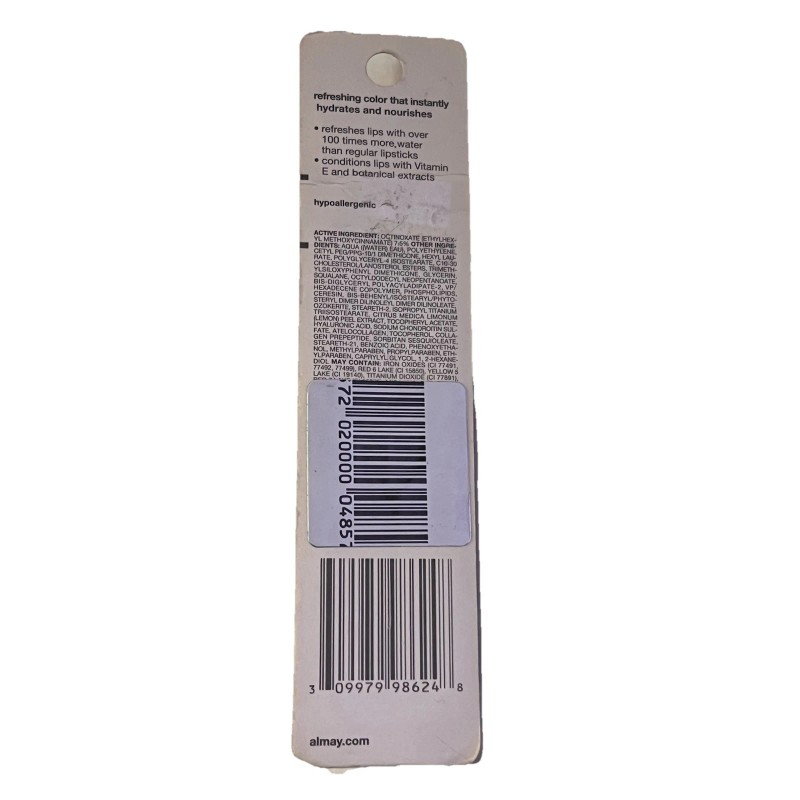 Almay Hydracolor Lipstick, SPF 15, 555 Cherry, Net Wt. 0.006