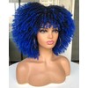 CoCrowns 14inch Short Curly Afro Wigs for Black Women Afro
