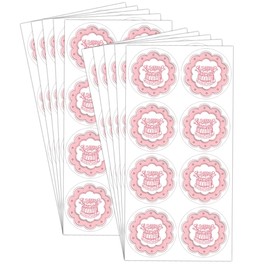 Happy Birthday Stickers Seals,1.5 Inch Birthday Present Stickers,Birthday Party Supplies,Gift Wrap,504 Pcs