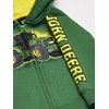 John Deere baby boys Fleece Zip Hoody Hooded Sweatshirt, Green,