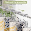 Amazer Shower Curtain Hooks Rings, Rust-Resistant Stainless Steel Double Shower