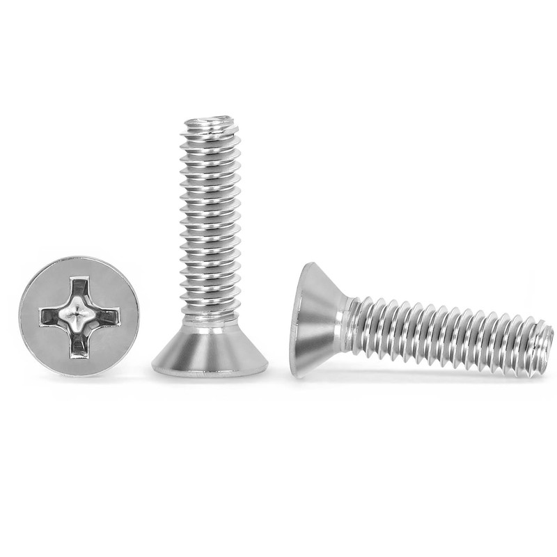 OUSCHR #8-32 x 3/4" Countersunk Flat Head Machine Screws, Full