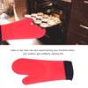 Silicone Oven Mitts with Cotton Heat Insulated Anti Scalding Baking