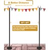Derkniel 10 FT Outdoor String Light Pole Stand for Hard