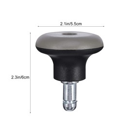 STOBOK 5pcs Bell Glides Replacement Office Chair Stool Swivel Caster Wheels to Fixed Stationary Castors (Black)