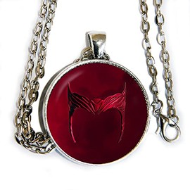 Scarlet Witch logo V2 inspired pendant necklace - WandaVision