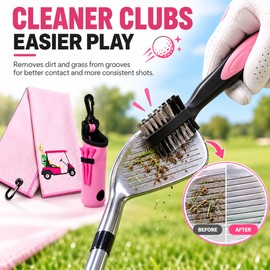10-Piece Golf Accessories Kit for On-Course Organization – Golf Ball Bag, Towel, Tees & Cleaning Tools for Women Golfers