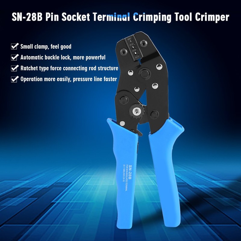 SN-28B Adjustable Pin Carbon Steel Wire Stripper Socket Terminal Crimping