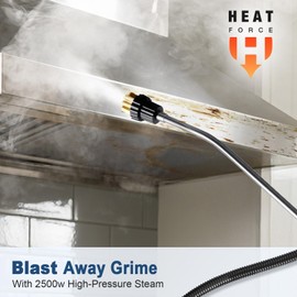 Steam Cleaner, Advanced 6-Level Adjustable Natural Steam, 10S Ultra-Fast Heat, 2500W Portable Car Steamer for Cleaning, Multi-Surface Steam Cleaner for Home Use, Kitchen, Bathroom, Grout, Tile, Floor