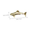 FUNOMOCYA Brass Shark Ornament Desktop Decoration Craft Aquarium Home Decor