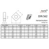 Pack of 25 – M5 – Square Nut Square Nuts