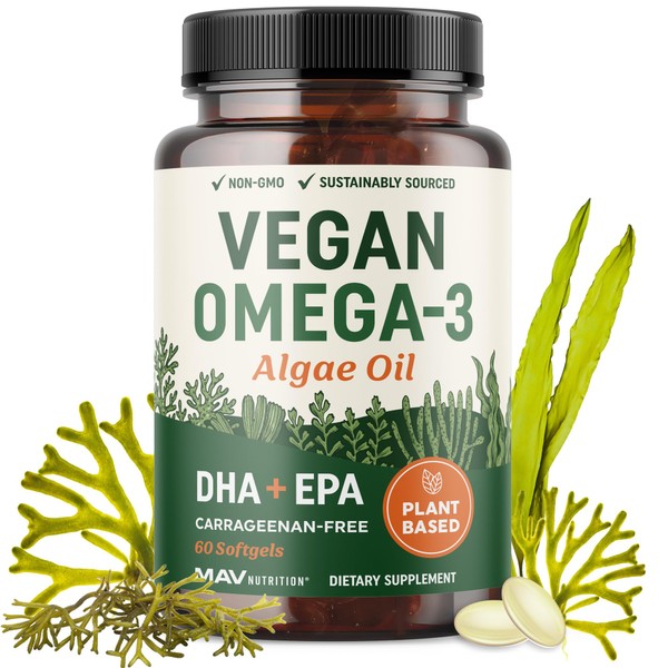 Vegan Omega 3 Algae Oil | Plant Based DHA EPA