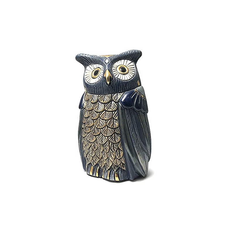 Rinconada Blue Owl 1005 Ceramic Animal Figurine Owl Owl Owl