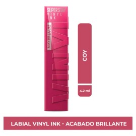 Labial Líquido Maybelline Superstay Vinyl Ink Acabado Brillante Color Coy