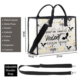 ZJXHPO Fourth Quote Cosmetic Bag You're Really A Violent Little Thing Makeup Bag With Zipper Bookish Survival Kit (Violent Tote 2)