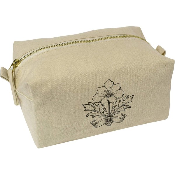 'LYS Flower Vintage Design' Canvas Wash Bag/Makeup Case (CS00043068)