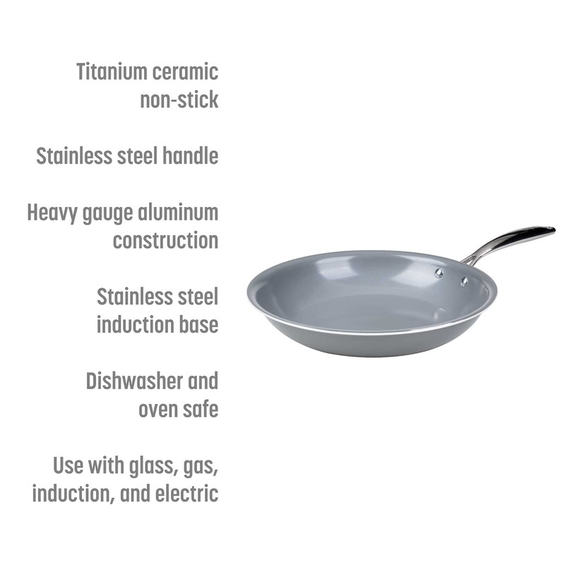 Goodful Ceramic Nonstick 11 Inch Frying Pan, Dishwasher Safe Pots