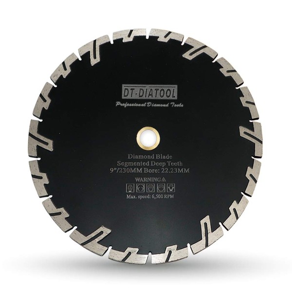 DT-DIATOOL Diamond Saw Blade with Deep Teeth 9 Inch /