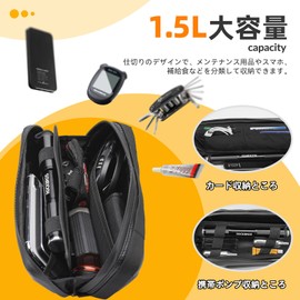 ROCKBROS Frame Bag, Bicycle Bag, Top Tube, Waterproof, Large Capacity, Open Both Sides, Divider Storage, mtb, Triangular Bag, For Road Bikes, Easy to Remove, Convenient Installation, Pressure