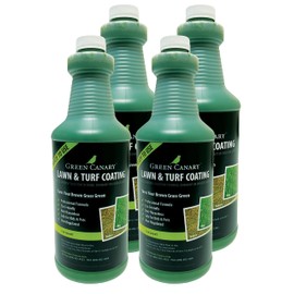 Green Canary Pre-Mixed Grass Colorant - 4 Liter Bottles (More Than 1 Gallon), High Purity, Environmentally Safe, Natural Looking Turf, Green Grass Paint, Ready to Apply Grass Colorant, Made in USA