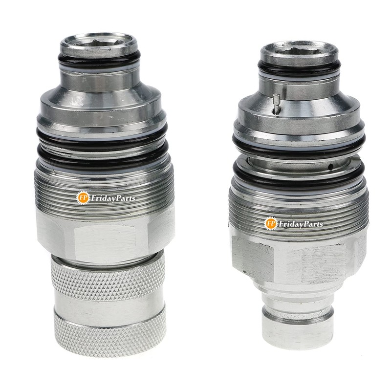 FridayParts Hydraulic Quick Connect Coupler Set V0511-77140 V0511-77150 Compatible for