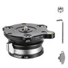 Cayer Tripod Leveling Head, 55mm Flat Base, 1/4" Screw, Leveling
