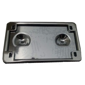 Laydown Layback Chrome Bracket Includes a Chrome License Plate Frame