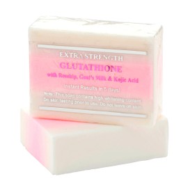 Jabón extra fuerte premium 5 barras con glutación leche de cabra y rosa mosqueta