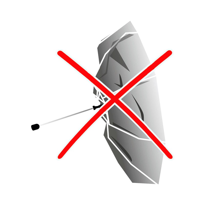 WENKO Reflekta Storm Umbrella with Reflective Strip Diameter 98 cm