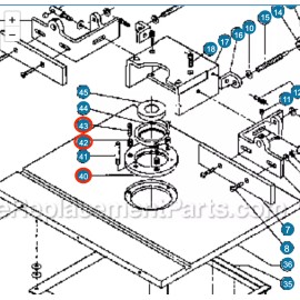 WGM-Toolworks Woodworking Shaper Tabletop Outer Fixed Ring and Fasteners for Powermatic 26, 27