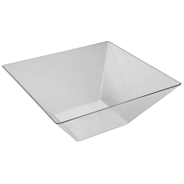 Square Clear Serving Bowl, 160 oz. - 1 Count - Perfect for Parties & Events, Showcases Salads, Fruits & Desserts