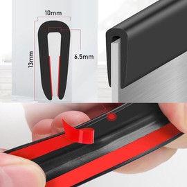 WZERHO Rubber Edging Strip Black Plastic Trim Seal Grommet for Greenhouse, Sheet Metal Door Frame, Windows