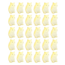 30Pcs Dollhouse Resin Hamster Figurine Cute Vivid Miniature Hamster Animal Figure for 1/12 1/6 Dollhouse Yellow