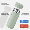 Exllena Mini Thermos Flask 250 ml with Stainless Steel Lid,