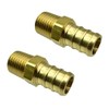 GRIDTECH (2 Pack) Brass 1/2” PEX to 1/4” NPT Male