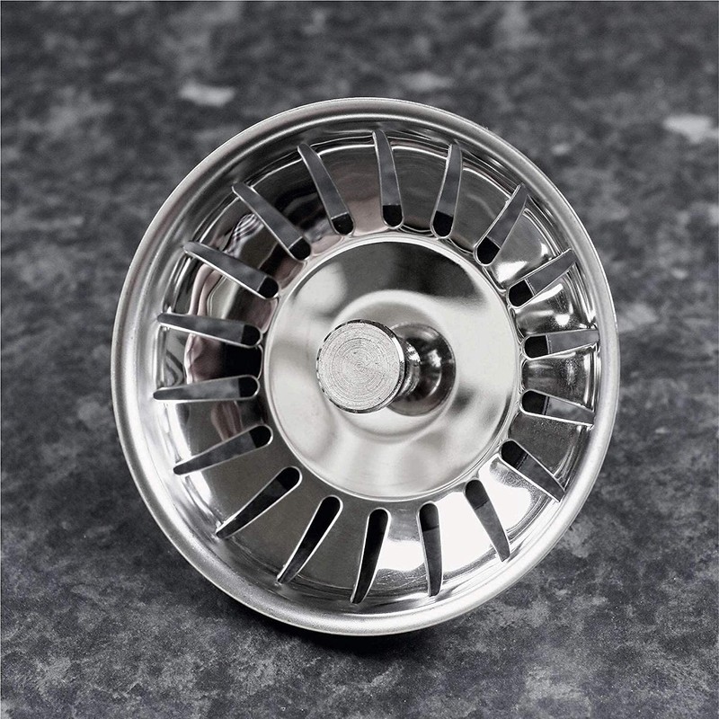 Andrew James Stainless Steel Sink Strainer Plug for Food Waste
