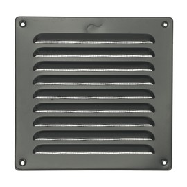 PATIKIL 8x8 Inch Aluminum Gable Vent, Exterior Wall Outlet Vent Cover HVAC Air Grille Louvered Screen Mesh for Kitchen Bathroom Ventilation, Gray
