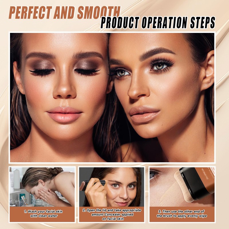 2-in-1 Natural Foundation Stick Eraser with Foundation Brush 20 G